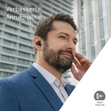 Technics EAH-AZ100E-S Бездротові навушники з активним шумозаглушенням, 10 мм драйвер, Multipoint Bluetooth, Voice Focus AI, комфортні, сріблясті