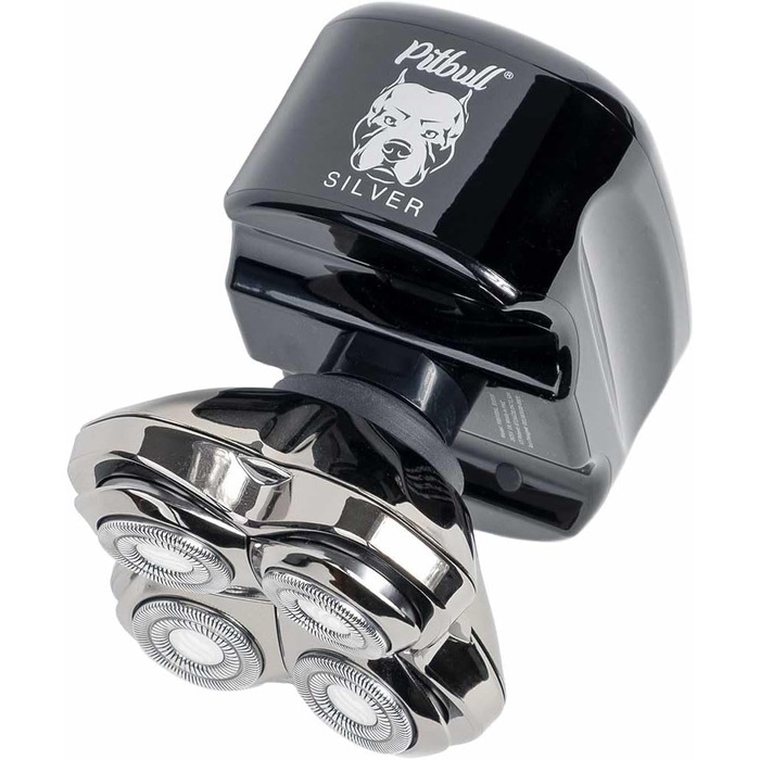 Електричний чоловічий голковий стайлер Skull Shaver Pitbull Silver PRO SX5 для обличчя та голови; ідеальний подарунок