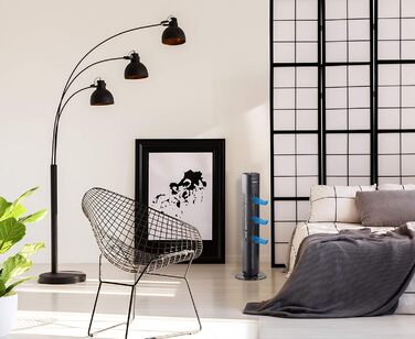 Турбовентилятор Bestron AFT760Z з 3 швидкостями, осциляцією 75°, таймером та висотою 78 см (чорний)