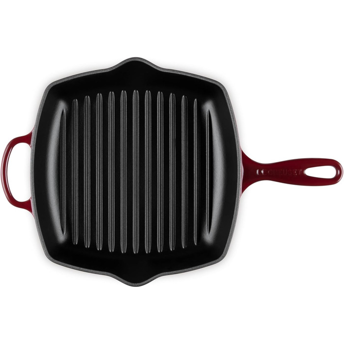 Сковорода-гриль Le Creuset Signature, чавунна, квадратна, 26 см, для всіх типів плит, індукція, 2,86 кг, Chambray