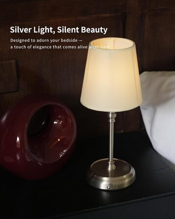 Нічник бездротовий акумуляторний Wiederaufladbare для вітальні, спальні, їдальні - Gold (з лампочкою, димування, сенсорне управління, 5200 mAh)