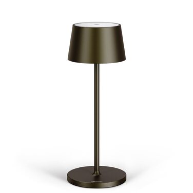 Стильна бездротова настільна лампа Stilosa LED з акумулятором, димуванням, сенсорним керуванням, USB-C зарядкою, чорний тропічний (основа 30 см)