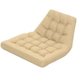 Подушка для сидіння Outsunny, 120x100 см подушка для стільця зі спинкою, 8 см товщиною м'яка подушка, водонепроникна подушка для сидіння для гойдалок та підвісних крісел, Бежева | Aosom