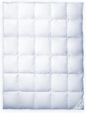 Зимова ковдра Aura® 155x200 см, преміум угорський пух, 100% бавовна, гіпоалергенна, Oeko-TEX, для алергіків