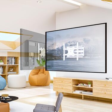 Кріплення для телевізора XTRARM TiTon Flex 80 см, поворотне, нахильне, біле, 60 кг, VESA max. 400x400 мм