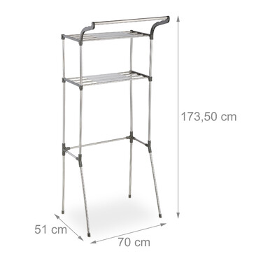 Relaxdays Washing Machine Shelf Metal