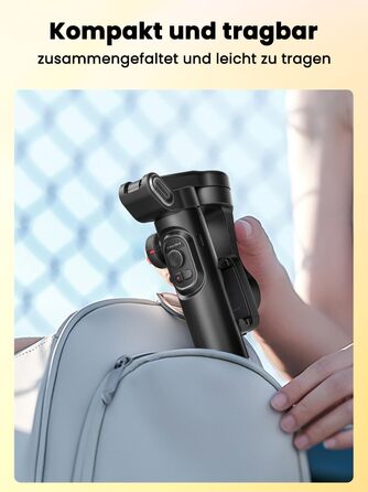 Стабілізатор для смартфона AOCHUAN 3-осьовий, складний, з фокусним колом, для iPhone та Android, Smart XE AI - для TikTok, YouTube, Vlog