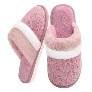 Xnova жіночі халапи-домашні тапочки з плюшу, м'які, зручні, з піною пам'яті, антиковзаючі, теплі зимові халапи (рожеві, 42/43 EU)
