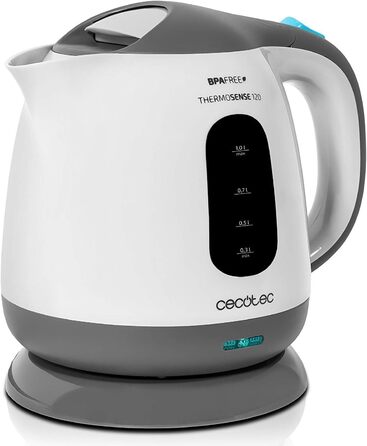 Електричний чайник Cecotec ThermoSense 120 .1 л, бездротовий, з базою 360°, фільтр від накипу