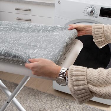 Чохол та килимок для прасувальної дошки, стрейчевий, бавовна, сірий