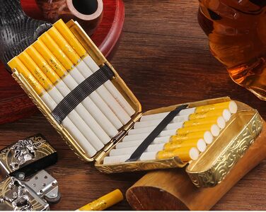 Металеве тютюнопакувальник Peaky Blinders для 14 сигарет (золотий)