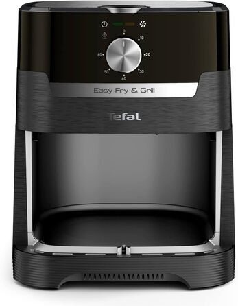 Tefal EY5018 Easy Fry & Grill Classic Hot Air Fryer | 2-in-1 Technology (Air Fryer and Grill) | XL | 4.2 Liter for 6 Portions | 1550 Watts | Energy-Saving | Oil-Free | Healthy Fryer | Black