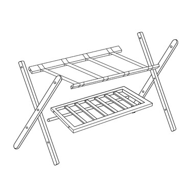 Relaxdays Folding Suit Stand with 2 Shelves