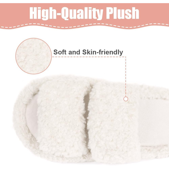 Тапочки жіночі халатні OFF-CUP з м'якою підошвою та декором у вигляді акули, білі, 38/39