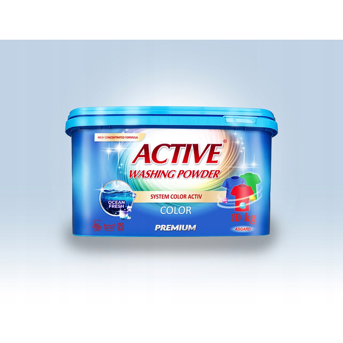 Пральний порошок Active Color для кольорових речей, 10 кг