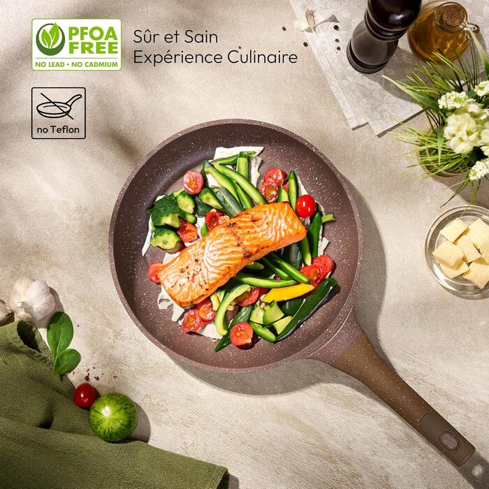 Набір каструль та сковорідок JUST PERFECTO з нержавіючої сталі (21 предмет) - індукційне покриття, без PTFE та PFOA, зелений