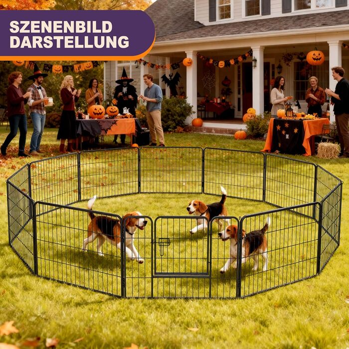 Металевий вольєр для собак та цуценят, переносний загон для тварин, 12 шт., 60 см