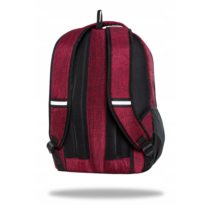 Багатовідсіковий шкільний рюкзак CoolPack, чорний з червоним, 27 л