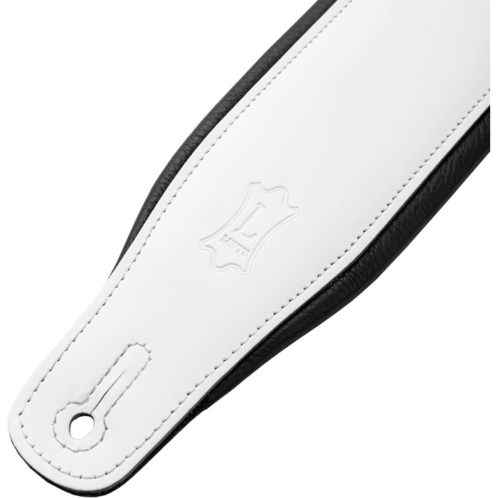 Гітарний ремінь Levy's Leathers Amped Series з шкіри (білий та чорний)