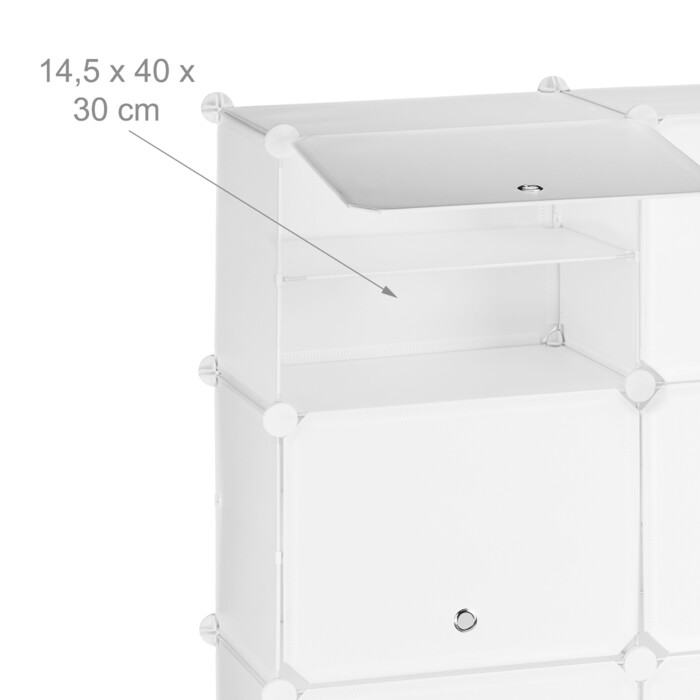 Relaxdays Shoe Cabinet, Plug-in System, 24 Compartments