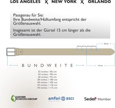 Чоловічий ремінь FENIX LOS ANGELES з нікель-вільною пряжкою, 30 мм, еластичний та регульований, для костюмів та джинсів (Desert Cognac, 85)