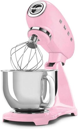 Планетарний міксер Smeg SMF03PKEU, 800 Вт, 10 швидкостей, пастельно-рожевий