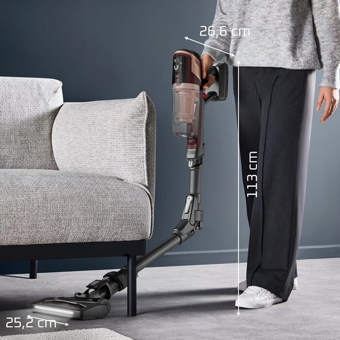 Акумуляторний вертикальний пилосос Rowenta X-Pert 6.80 Flex, 100 AW, бездротовий стіковий пилосос (винно-червоний/чорний)