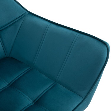 HOMCOM Single Armchair, Recliner Chair, Velvet, Raised Legs, Velvety Polyester, Scandinavian Style, Green, 64x62x72.5cm | Aosom