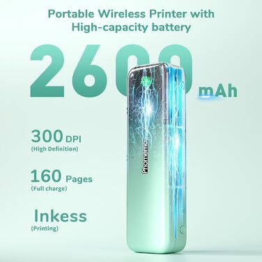 Термодрук Phomemo M834 A4: мобільний принтер для офісу, дому та школи, сумісний зі смартфонами та комп'ютерами