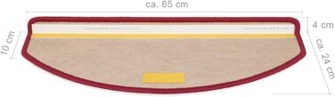 Комплект килимків для сходів Metzker Multistripe, напівкруглі, 16 шт, різнокольорові, протиковзкі