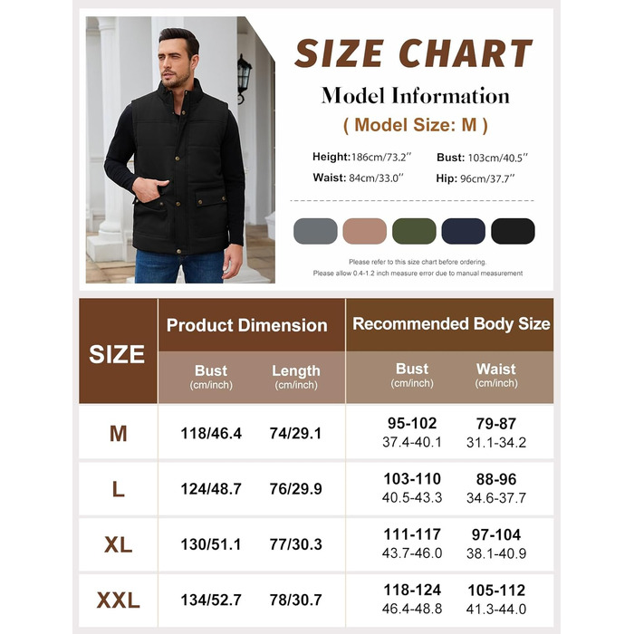 Чоловіча зимова жилетка Xnova з термопідкладкою Sherpa: тепла флісова жилетка, без рукавів, для полювання, роботи та активного відпочинку. Чорний колір, розмір M