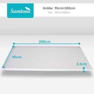 Топер для матраца Samtena з в'язкопружного піни Memory Foam, 90x200x3,5 см, преміум-якість