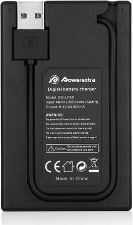 Зарядний пристрій Powerextra LCD для акумулятора LP-E8 Canon EOS 550D 600D 650D 700D