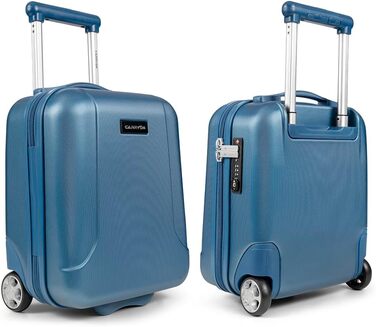 Чемодан ручної поклажі CarryOn Skyhopper з жорстким корпусом 55x35x20 см - Легкий ручний багаж TSA, подвійні колеса (Блакитний, Mini)