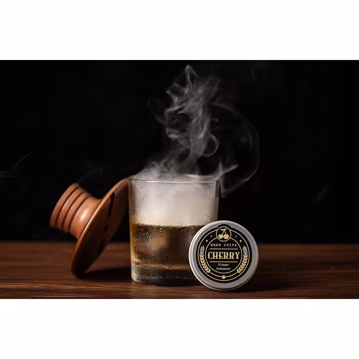 Cocktail Smoker Set with Flashlight and Aromatic Wood Shavings for Whiskey and Bourbon, Vintage Fireplace Drink Smoker Set for Whiskey, Wine, Gift for Father, Husband, and Cocktail Enthusiasts