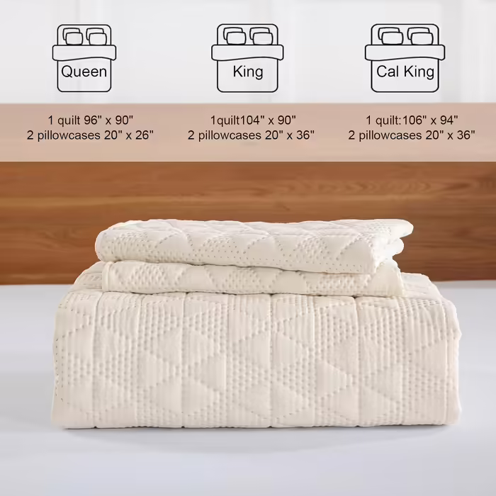 DJY California King Bedding Set with Pillowcases, Oversized, Light Brown, Cream, Lightweight, Soft, Daybed Cover, Quilt, Bedspread, Bedspread, Bedspread, Bedspread, Duvet Cover, Duvet Cover, All Season, (Queen (90