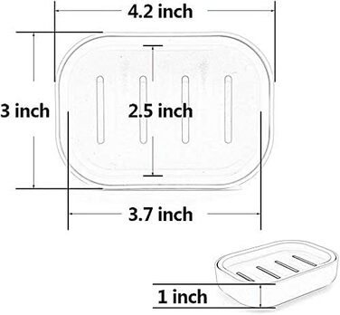 Пластикова мильниця Uviviu PP з піддоном для води, біла