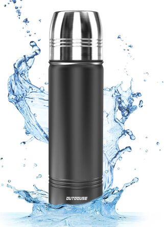 Термокружка-термос з нержавіючої сталі, 500 мл, 350 мл, подвійні стінки, без BPA, для спорту та відпочинку (Чорний)