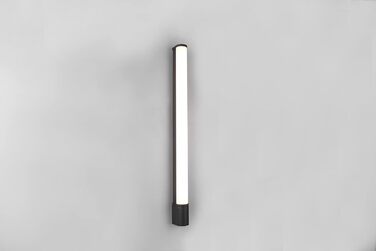 Trio Leuchten LED Bathroom Wall Light Piera 284074206, colored plastic, including 8 Watt LED, switch, socket, (Matte Black, Width 79cm)