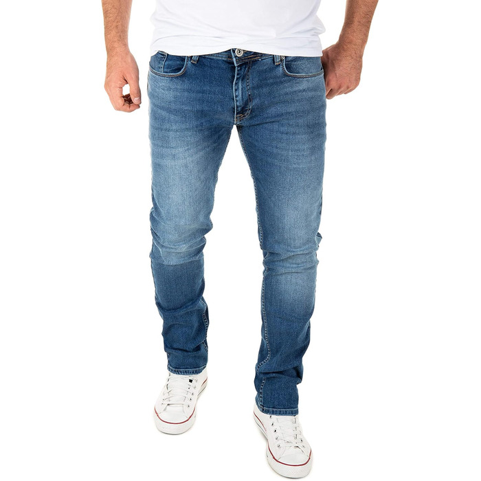 Чоловічі джинси WOTEGA Justin Slim-Fit, синій індиго, 34W/32L