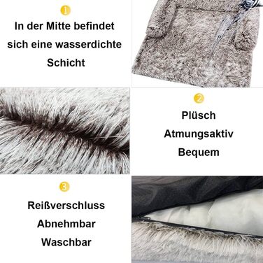 Ліжко для собак великих та маленьких порід, захист дивану, плюшеве, м'яке, дихаюче, ліжко для котів, тепле зимове, довговічне, зручне, миється, нековзне, подушка для собак (M 90x90x20 см, Темно-сірий)