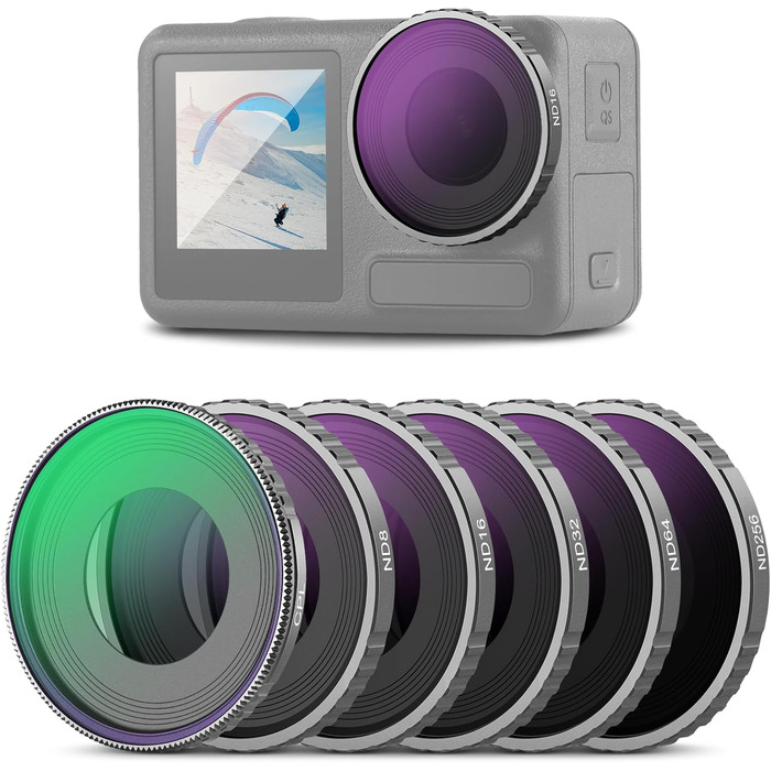 Набір фільтрів NEEWER CPL та ND для DJI Osmo Action 4/Action 5 Pro (4 шт.): CPL, ND8, ND16, ND32. Сумісний з DJI Osmo Action 4/Action 5 Pro. Фільтри для екшн-камери, з багатошаровим покриттям.