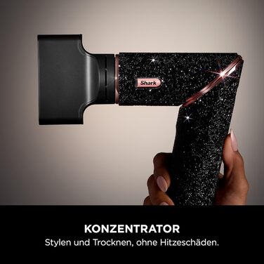 Фен Shark FlexStyle Multi 5-в-1 з насадками для укладання, чорний (Black Diamond)