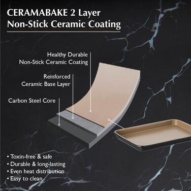 Форма для випічки Stanley Rogers Ceramabake антипригарна керамічна 20x7 см (23x16x2 см) без PFAS, PTFE, PFOA, кадмію та свинцю
