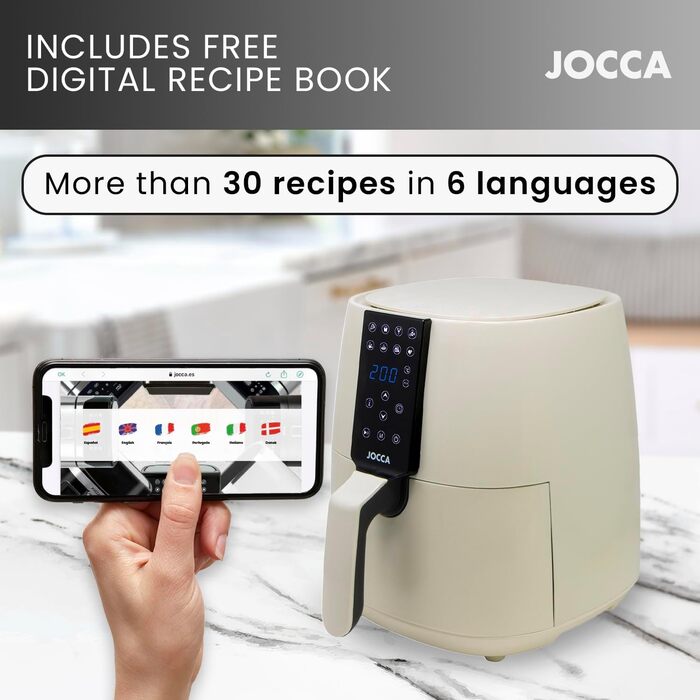 JOCCA Аерофритюрниця 3,8 л біла, унікальна модель