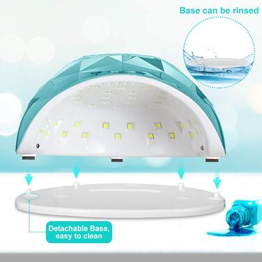 Лампа для манікюру Janolia 86W UV LED з сенсором та LCD дисплеєм для гель-лаку, підходить для нігтів рук та ніг