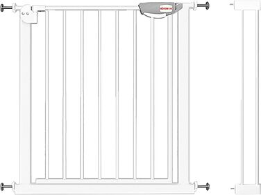 Дитячий захисний бар'єр UBRAVOO для дверей та сходів, 100 см, безпечний, автоматичне закриття, трикратне блокування, для дому та тварин, білий (85-94 см)