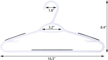 Плечики для одягу з пластику, гнучкі, неслизькі, 30 шт. (чорні)