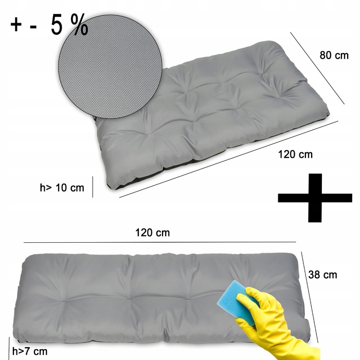 Подушка Superkissen24, 120 x 80 x 10 см, багатоколірна