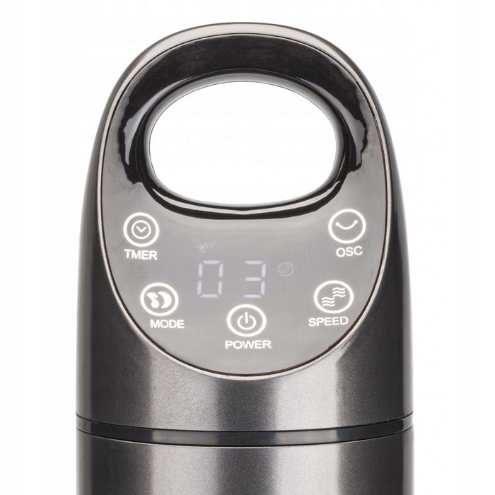 Колонний вентилятор Powermat SATIN TOWER-80, сріблястий/сірий
